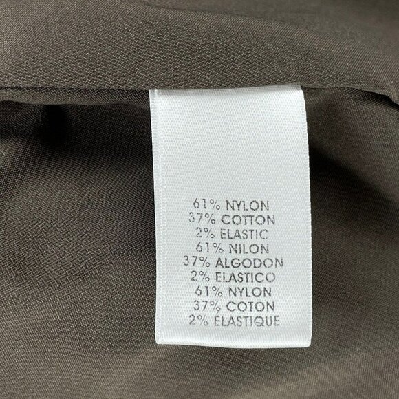 Worth Cardigan Jacket Women Sz 12 Taupe Button-Up Ribbed V-Neck Stretch Pockets - Picture 11 of 13